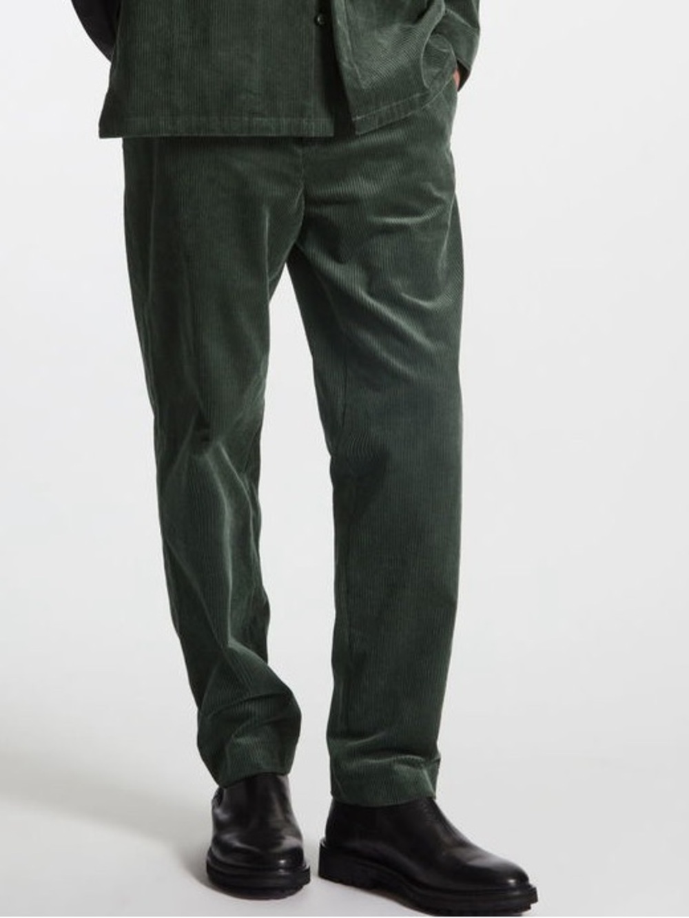 COS Men's Dark Green Corduroy Pants